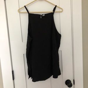 HIGH NECK BLACK TANK